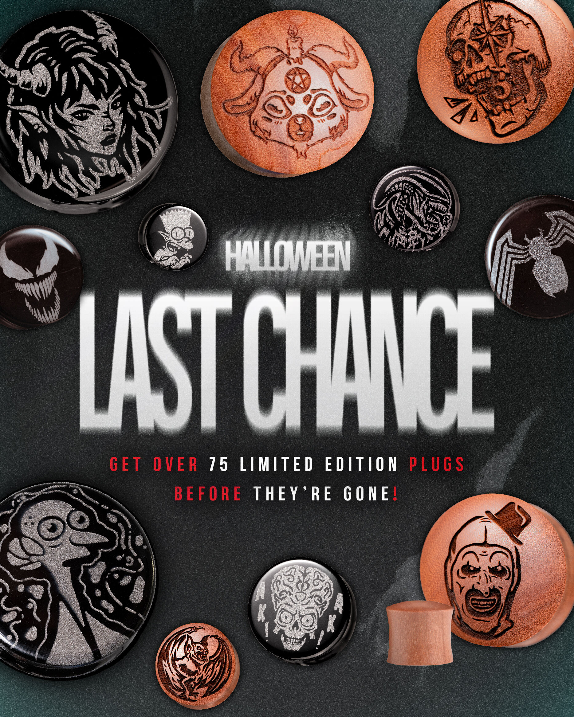 Only a couple of days left to get your halloween plugs!