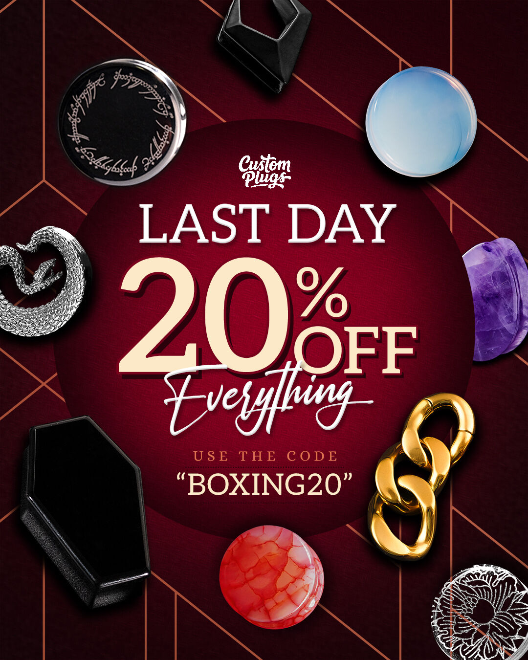 Last day to get 20% off everything with code "boxing20"!